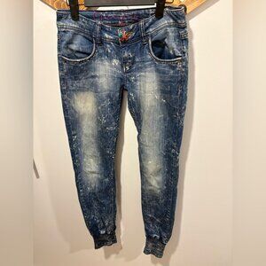 Desigual low rise jean jogger pants